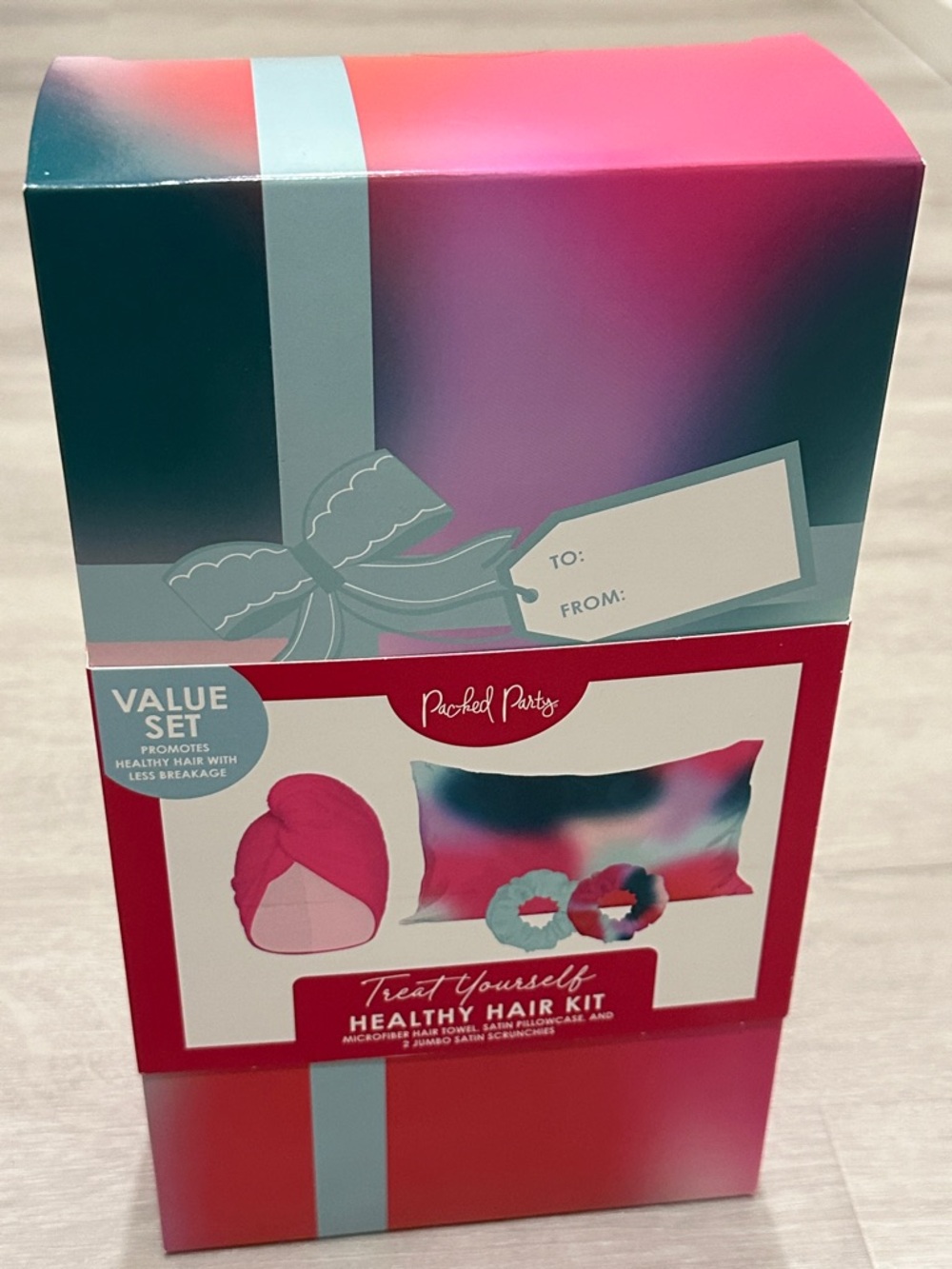 NIB Packed Party Pink & Teal Healthy Hair Gift Set